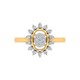 18k Yellow Gold and Diamond Fancy Ring in size 5.5 and total gold weight of 2.28 gm